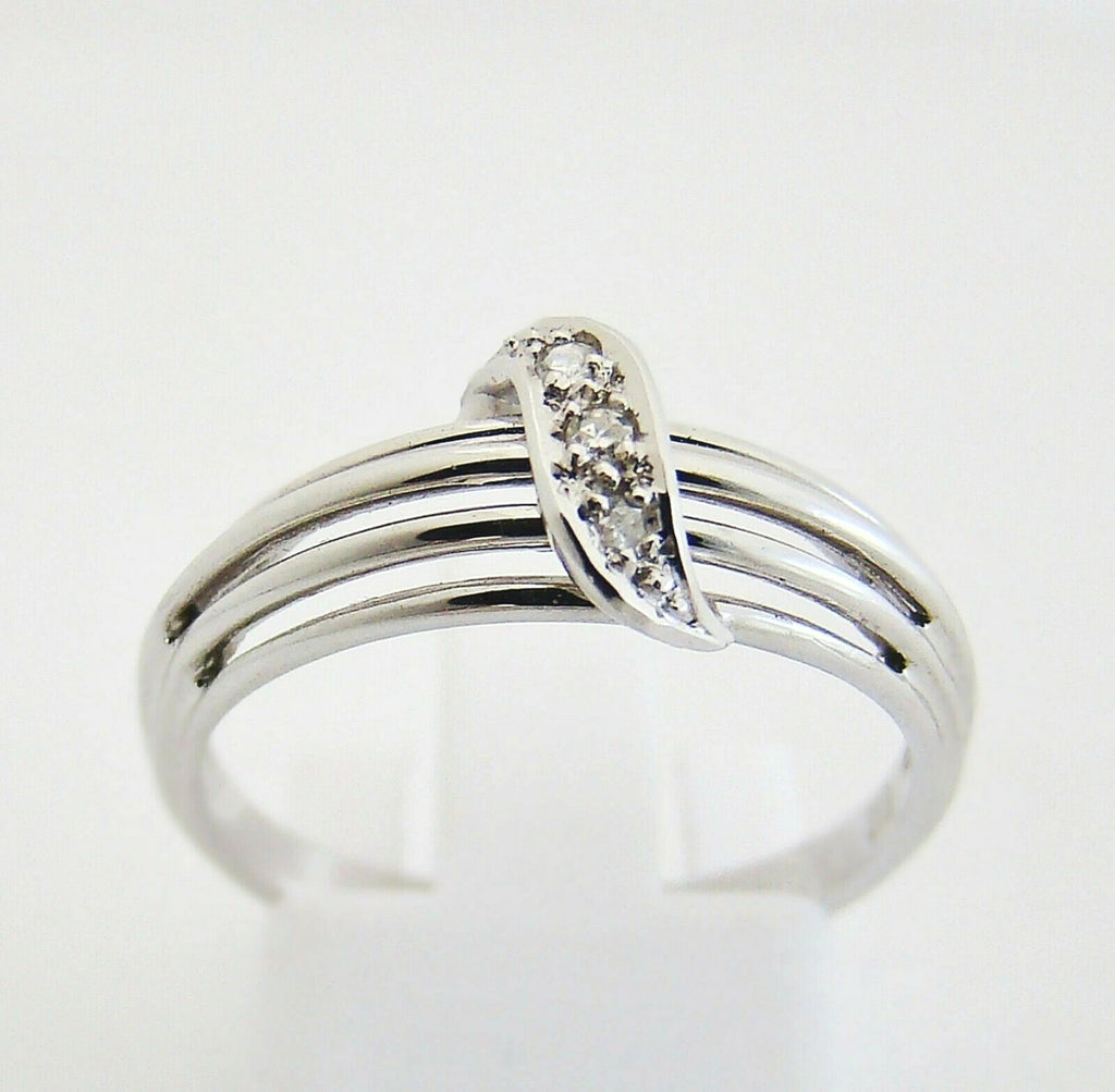 Ring Weißgold 585er Diamanten 14 kt Goldringe geschwungen