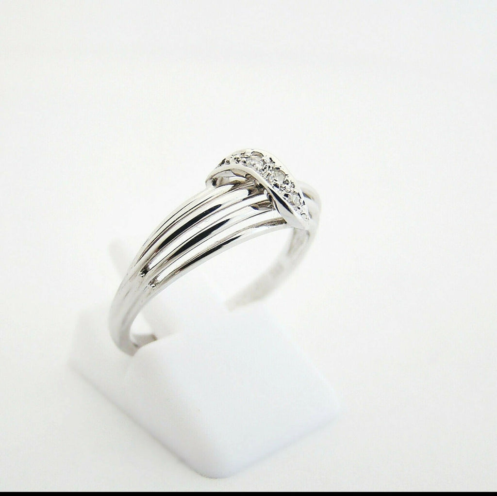 Ring Weißgold 585er Diamanten 14 kt Goldringe geschwungen