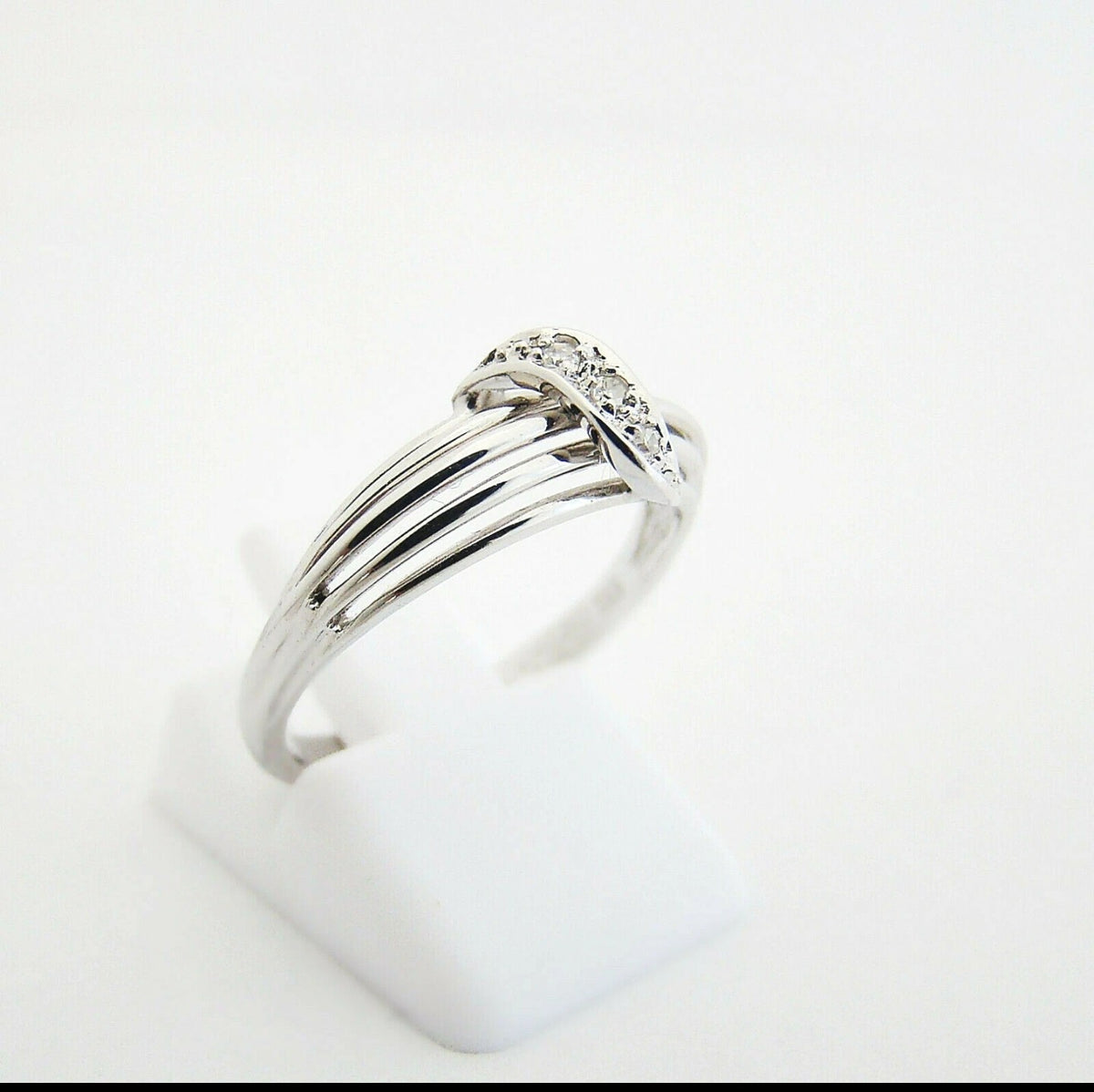 Ring Weißgold 585er Diamanten 14 kt Goldringe geschwungen