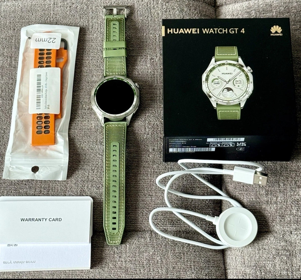 Huawei Watch GT4 46 mm Grün – Smartwatch, GPS, NFC, Neuwertig
