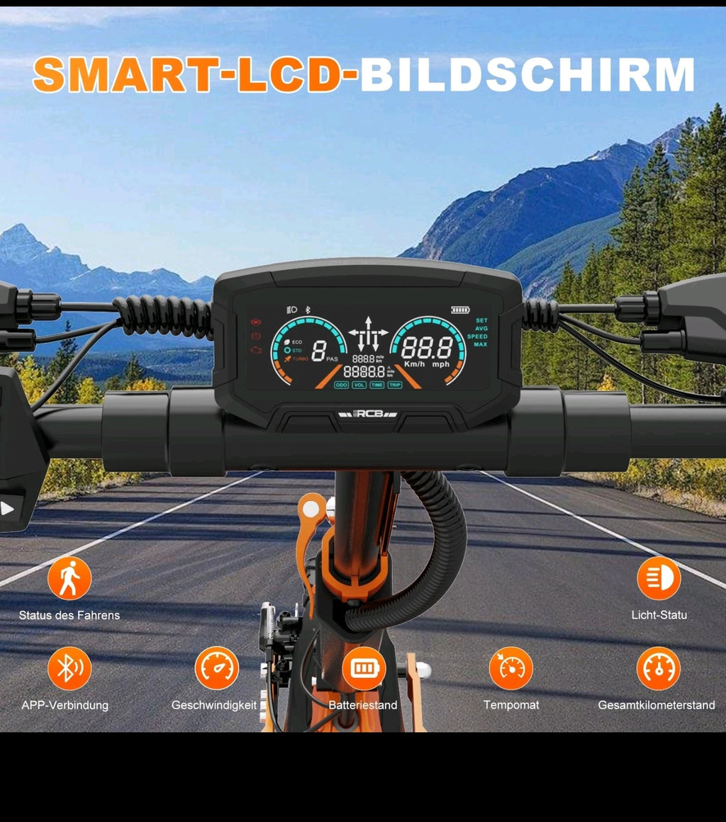 RCB D7 E-Scooter mit Straßenzulassung 500W 48V – bis 140km, 150kg, NEU